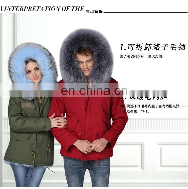 2017 Fur Lover Pakra Fashion Style For Couple Trench Coat De Los Hombres
