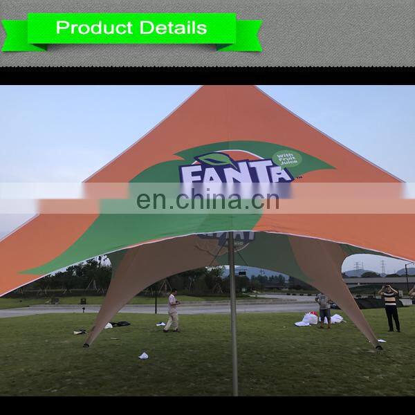 Fanta promotional orange single star tent for commercial event