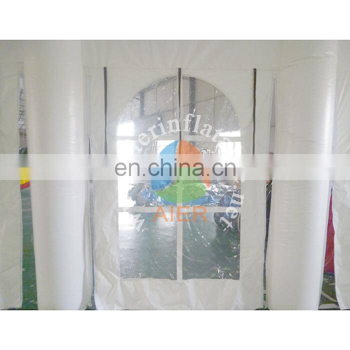 Most pupular high quality pvc tarpaulin inflatable yurt tent white pop up tent outdoor inflatable tent for sale