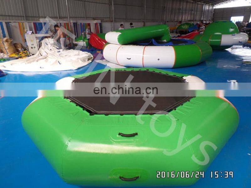 4meters cheap inflatable water jumping trampoline for children water park obstacles