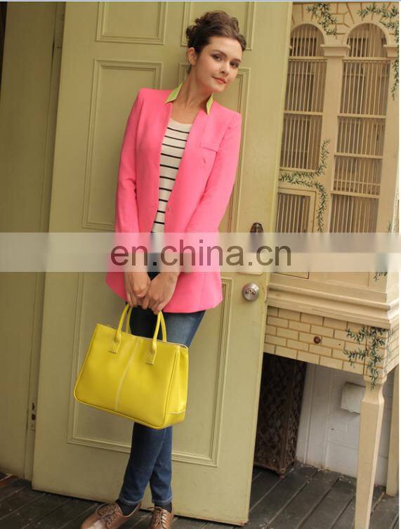 Korea Style Fashion Women PU Zipper Ladies Handbag