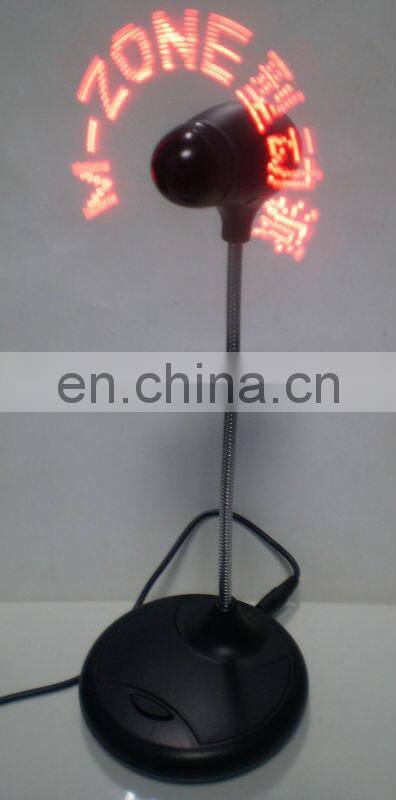 2014 advertising product stand led message fan led message usb fan usb led programmable fan