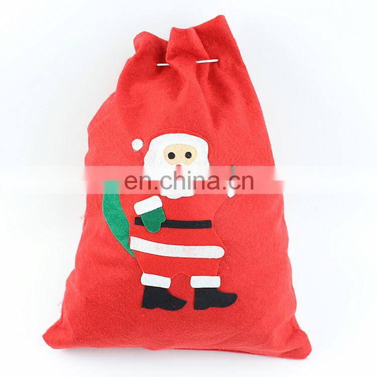 Wholesale bulk felt christmas drawstring gift bags