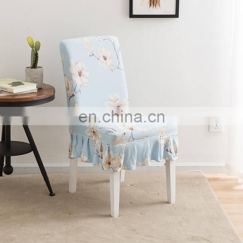 2019 China Living room Hotel wedding chair cover spandex chair cover pastoralism Hotel Party Chair Cover