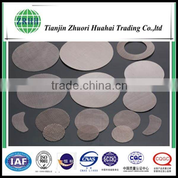 metal type and supporting network filter plate with different mesh size