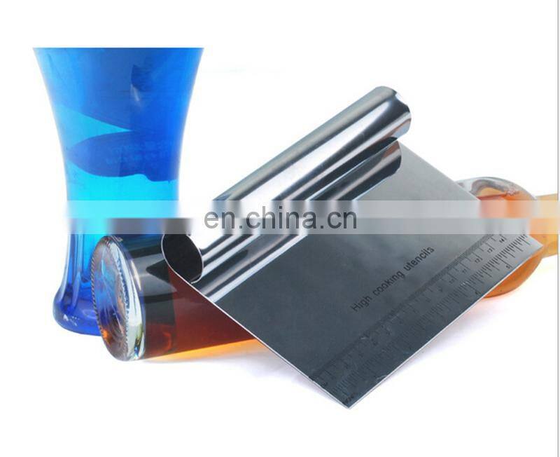 Stainless Steel Pizza Dough Scraper Cutter Kitchen Flour Pastry Cake Tool Scale
