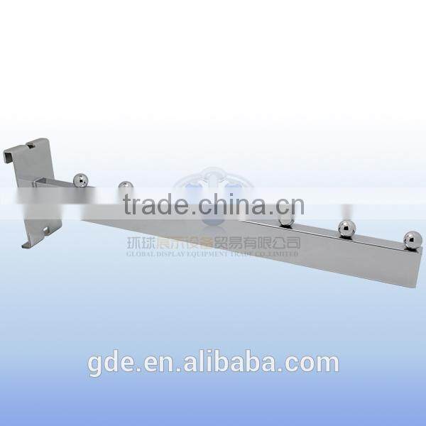 Metal chrome gridwall display bar with 7 beads