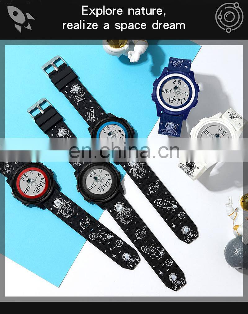 SANDA 2122 Men Digital Watches Fashion Astronaut Waterproof Sport Led Men Wrist Watches