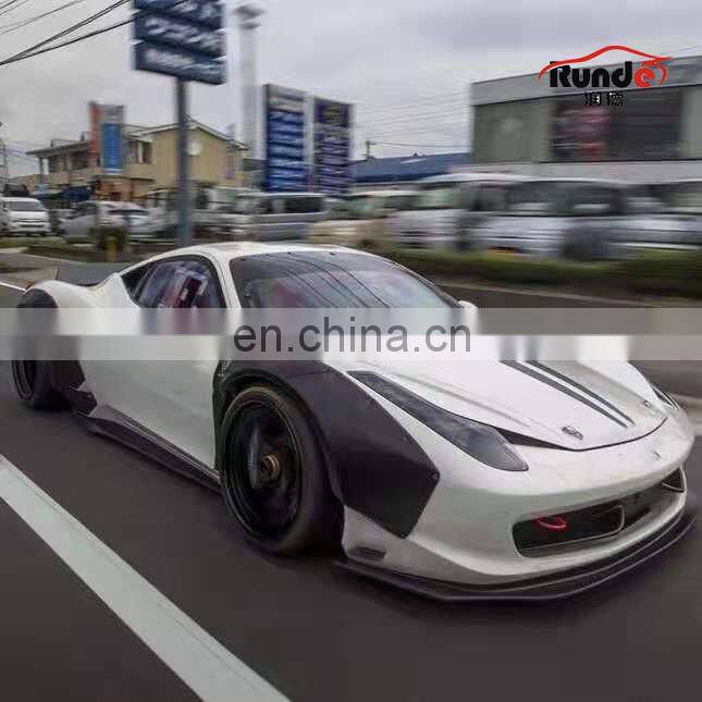 Runde LB Style Fiber Glass Material Wide Body Kit modificaion Suitable For Ferrari 458 Italia And Spider Upgrade body kit