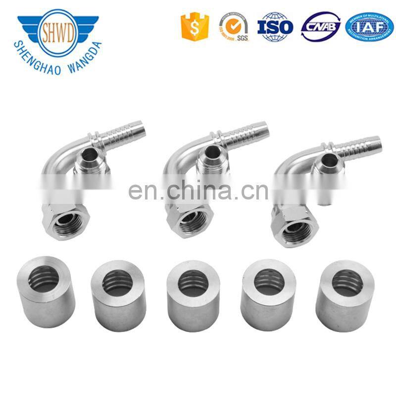 NPT JIC SAE BSP METRIC  Hose Fitting Crimped Ferrule Hydraulic Hose End Fitting