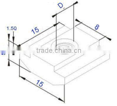 T Sliding Nut M4 for 3030 Series 8 Slot Aluminium Profile systerm