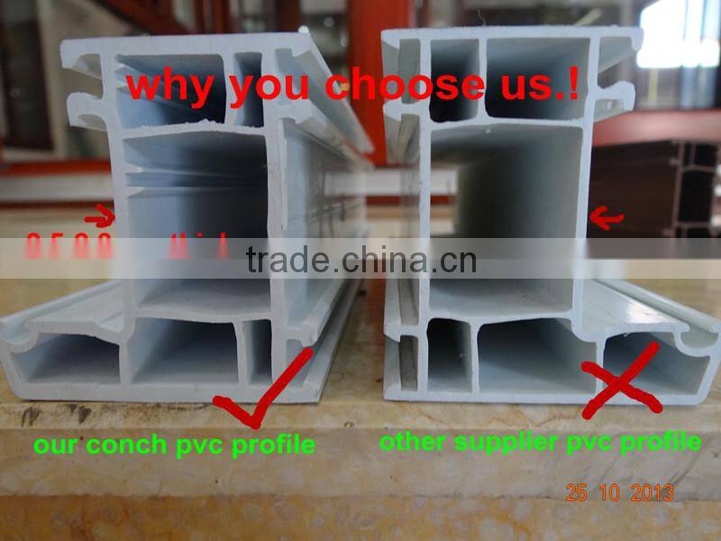 pvc profile arc sliding glass window