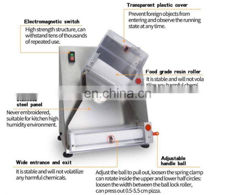 Electric pizza roller machine,electric pastry dough press machine,Pizza Dough
