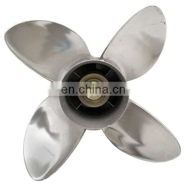 Aluminum outboard engine custom 4 blade propeller