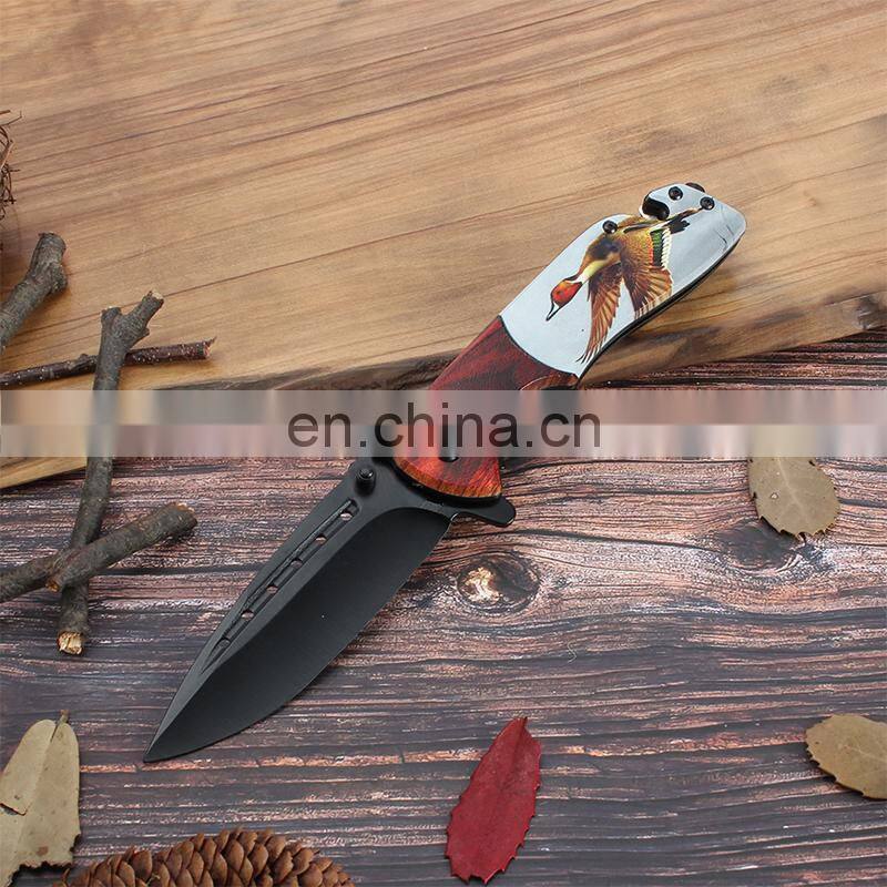 Plastic 3D Printing Handle Stainless Steel Outdoor Folding Camping Survival Pocket Knife with Belt Clip