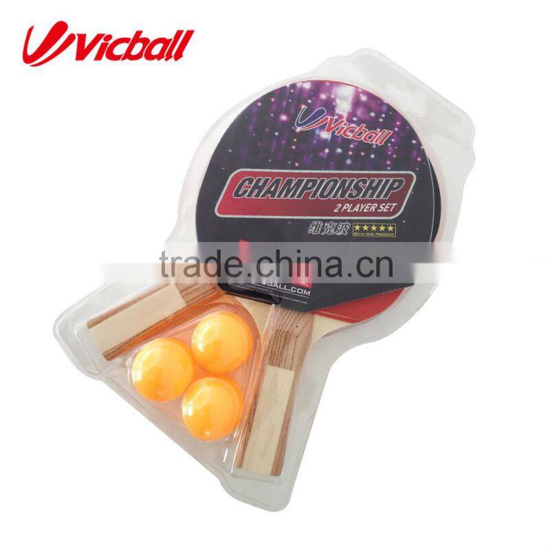 wooden table tennis set