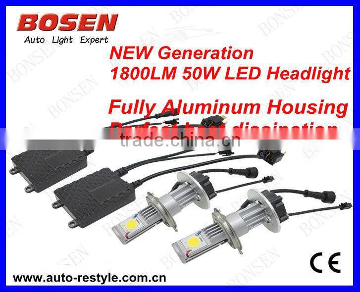 2013 New HID replacment cob car led headlight 22w