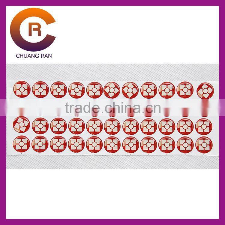 2015 brand name gel Self-Adhesive 3-D clear make custom puffy stickers