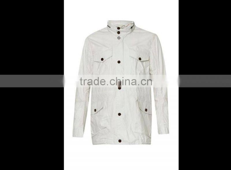 Wholesale Windbreaker White Jackets With Practical Pockets