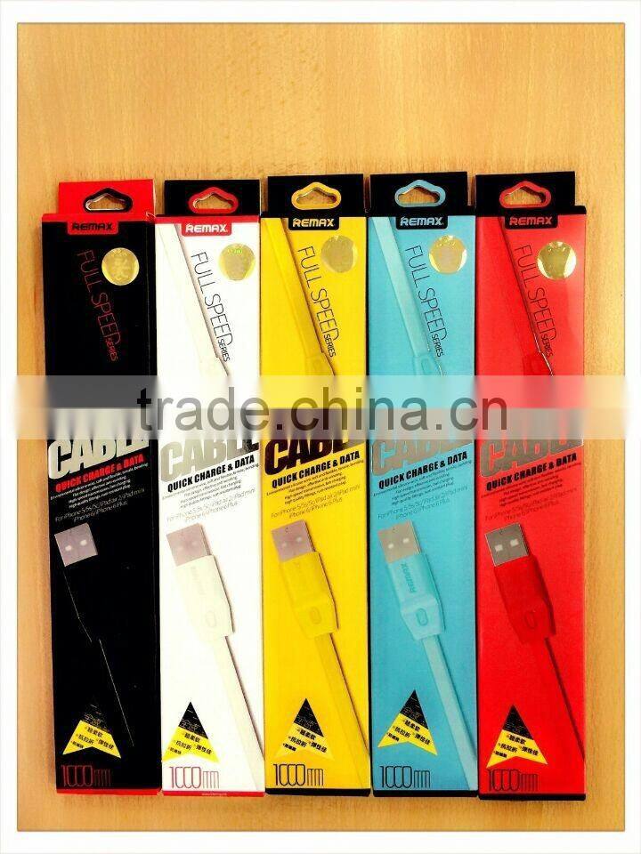 High speed 1m 1.5m 2m remax full speed usb charge data cable mobile phone cable