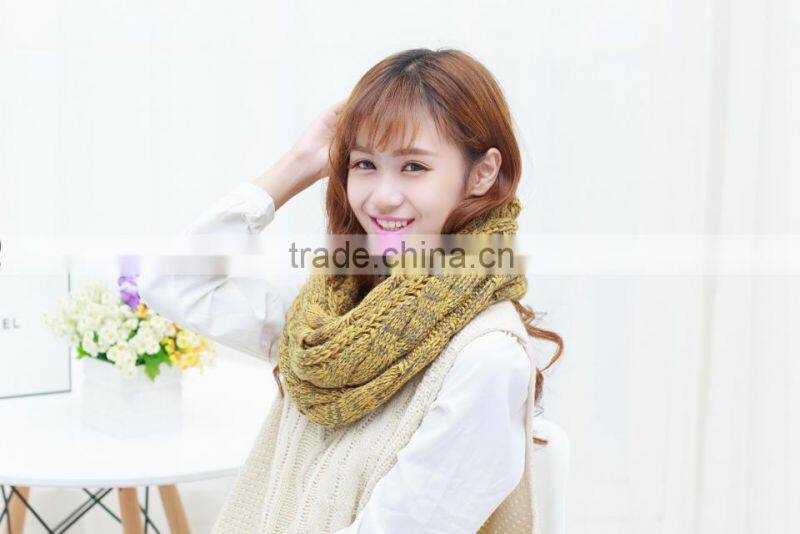 New Style Winter Men Women Fashion Colorful Infinity Acrylic Knit Hood Scarf
