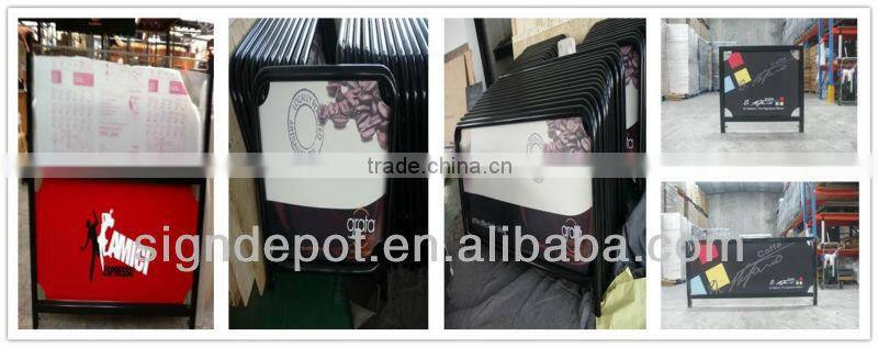 Custom metal frame outdoor crowd control barrier banner stanchion