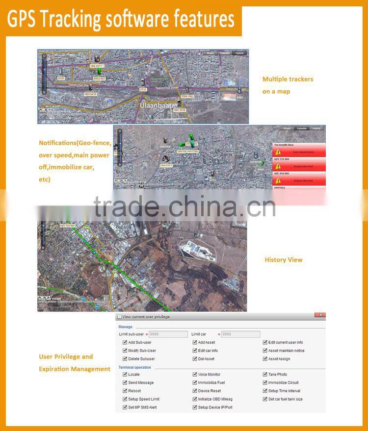 smart GPS car tracker with engine cut and sos button and support online gprs fleet management tracking software