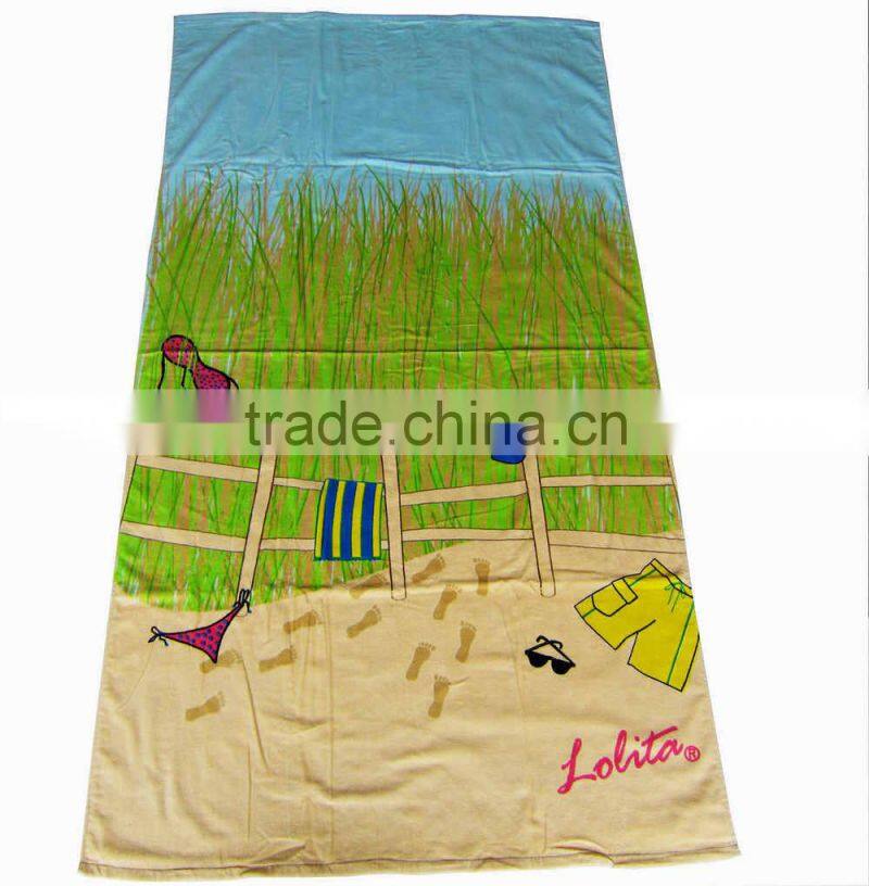 reactive printing beach towel