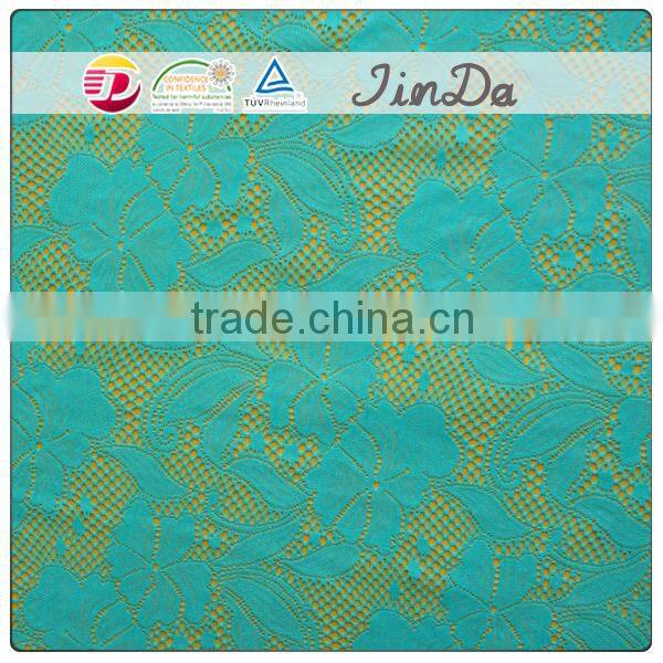 Factory made wholesale green lace fabric with best price