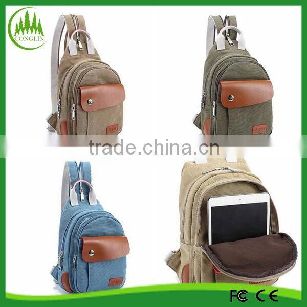 fashionable unisex canvas backpack multi-functional canvas backpack
