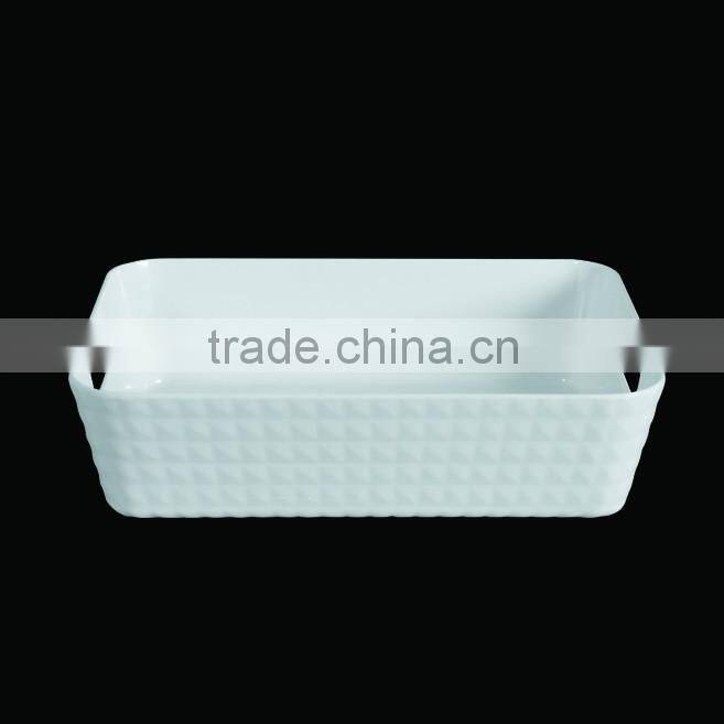 Plastic fruit tray with handle