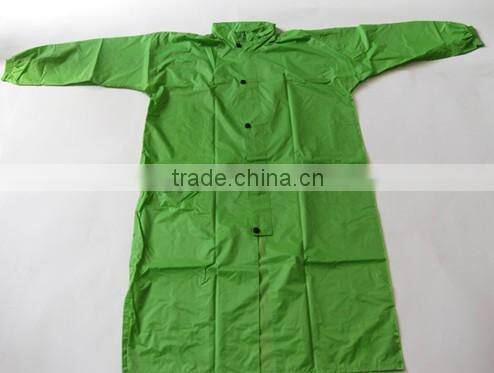 green disposable raincoat