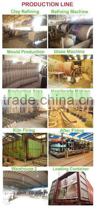 set of 4 polygon decoration terracotta flowerpot