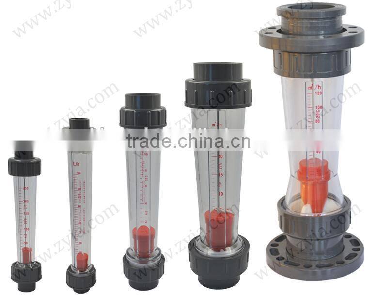 Plastic tueb pvc variable area flow meter,water flowmeter (rotameter)