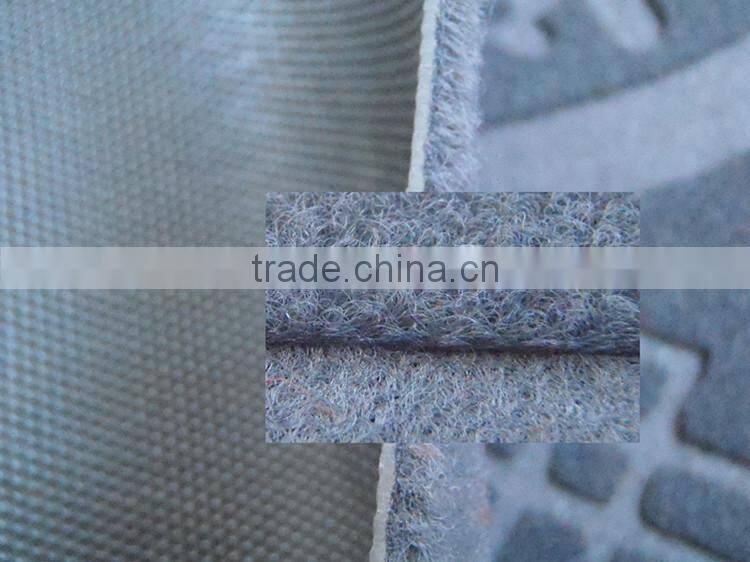 anti-slip polyester pvc Flocking Fabric Door Mat