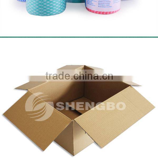 Hand clean soft towel roll 25*30cm blue green