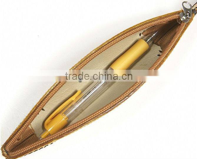 Pencil bag,leather pencil bag ,zipper pencil bag