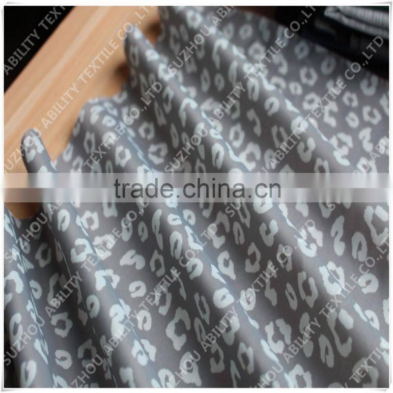 Leopard Sublimation Print Silk Dress Fabric