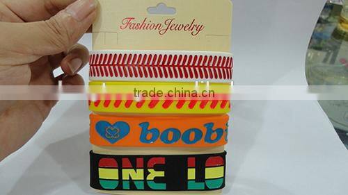 2014 best seller manufacture any of customized silicon bracelet in high quality and the cheapest price