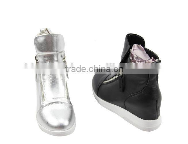 2015 fashion winter flat shoes for woman China Manufacturer PU