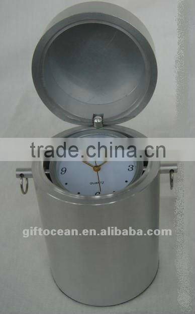 aluminum art metal desk clock,metal crafts table clock