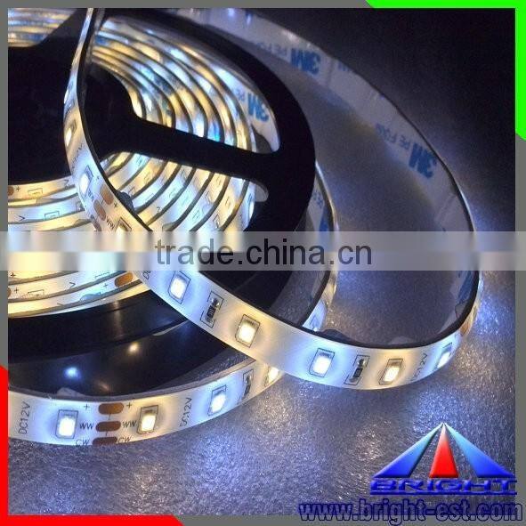 China Wholesales 60leds/m 14.4w CCT Adjustable Flex LED Strip 2835
