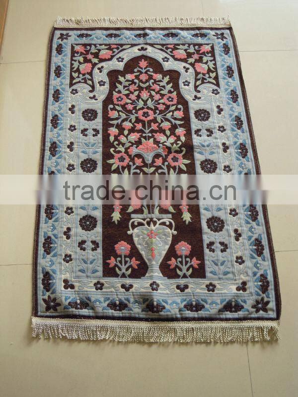 BT- 607adult muslim prayer mat and rugs with bag Haji gift