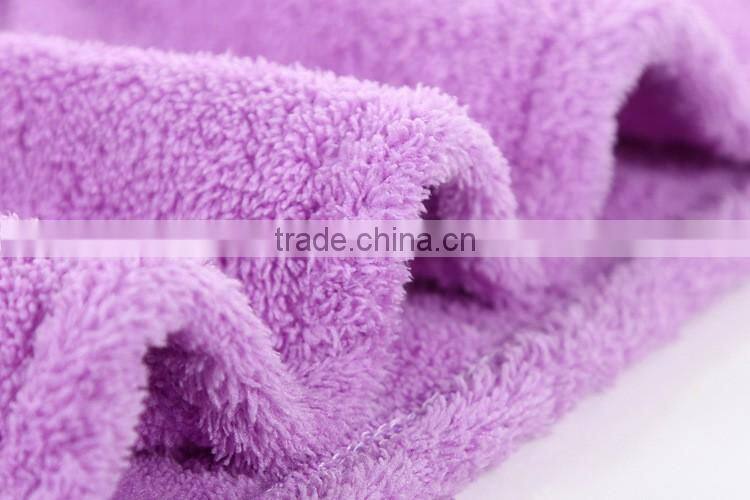 Coral fleece towel shower cap,2015 Elastic model shower cap wholesale