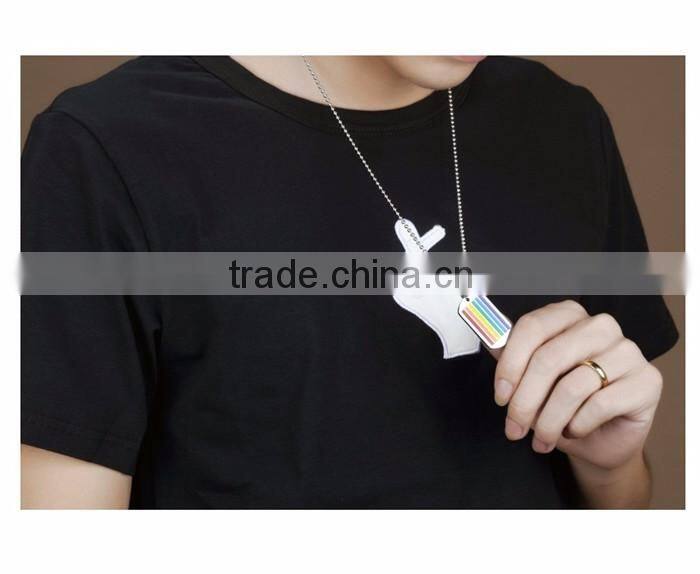 enamel rainbow stainless steel pendant men dog tag