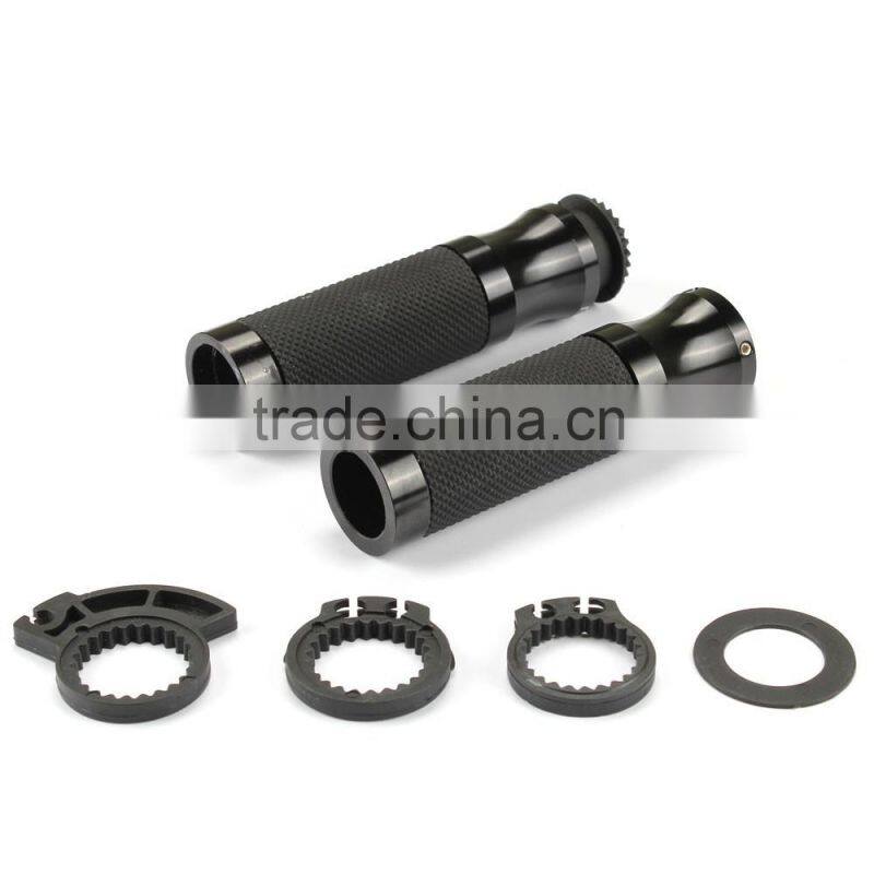 Soto Racing - 22mm Universal Motorcycle CNC Handle bar / Handlebar Grips leather and aluminum Material