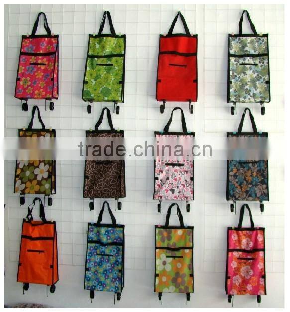 Handled Style and Polyester Material Multifunctional trolley shopping bag