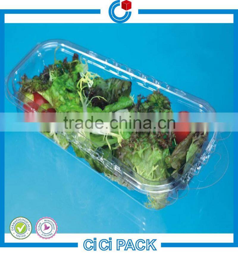 Cheap price disposable plastic(PP/PS/OPS/PET) food/fruit/candy/salad packaging container/box
