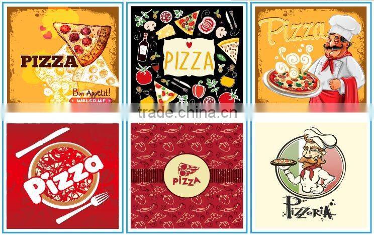Colorful paper pizza box for sale ,different design pizza delivery box .