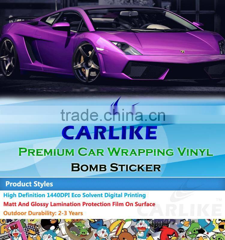 HD-097 CARLIKE Air Bubble Free Bomb Sticker Full Car Body Wrap